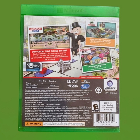 MONOPOLY FAMILY FUN PACK ~ XBOX ONE "THREE GAMES IN ONE" - Picture 2 of 4
